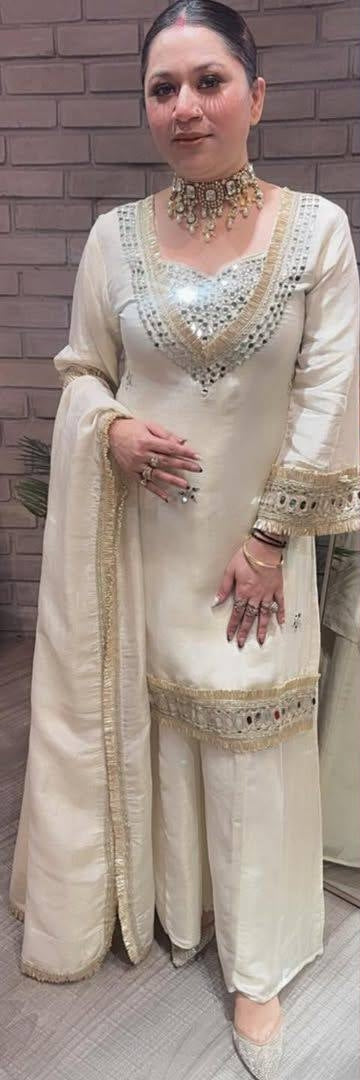 Premium Ivory Tissue 4-piece Bustier Set