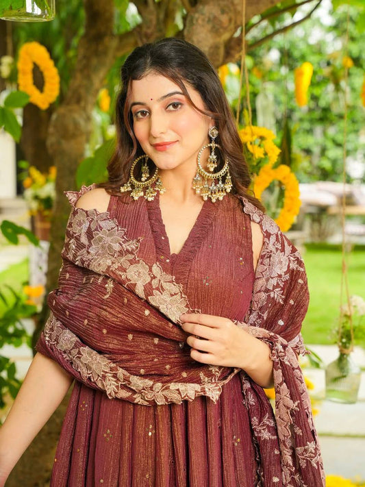 Royal Festive Anarkali Gown Set