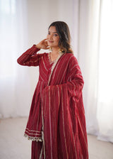 Royal Mirror Work Chanderi Sharara Ensemble
