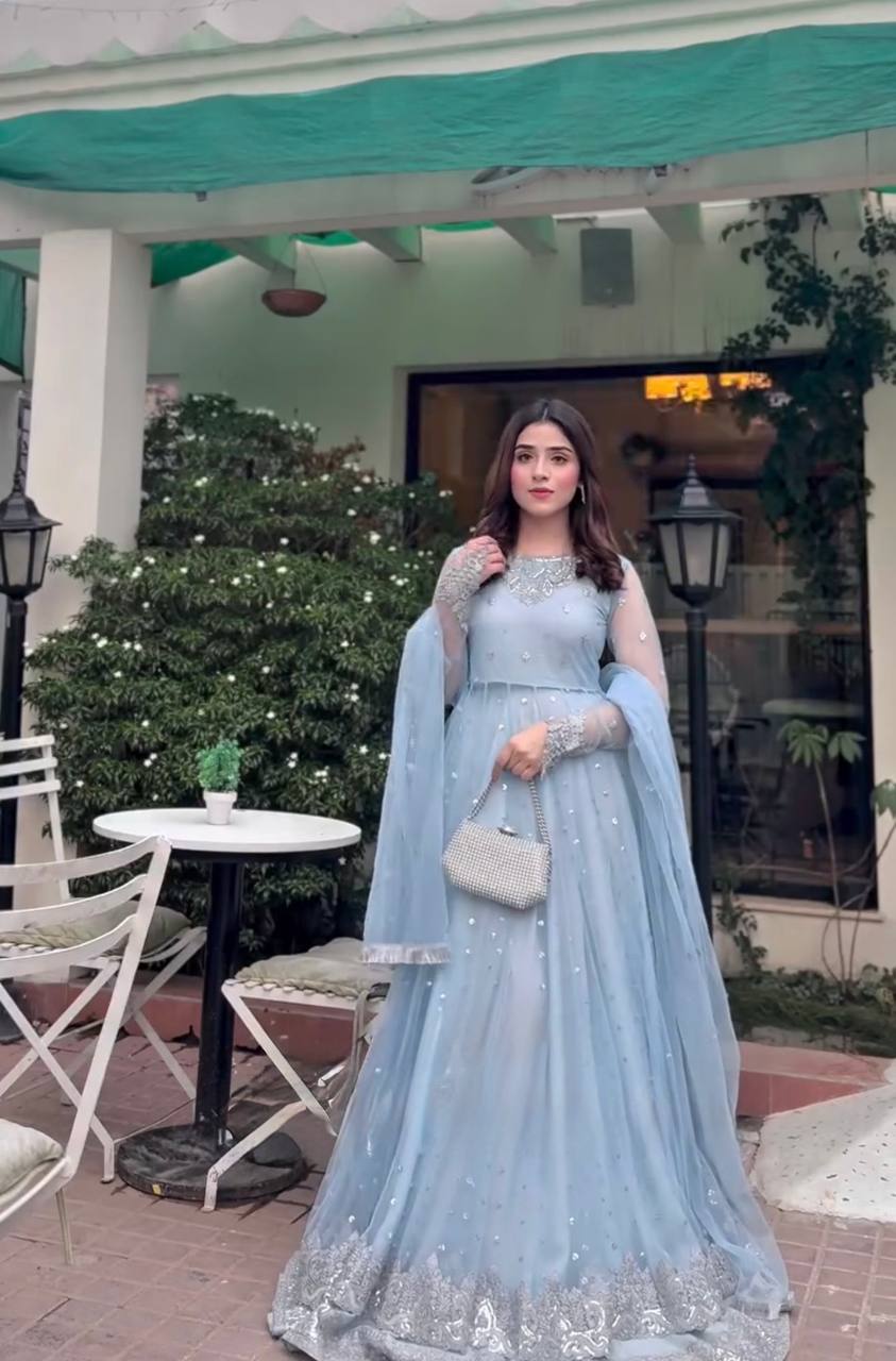Butterfly Grace Faux Georgette Lehenga Set with Dupatta | Designer Festive Wear