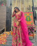 Precious Embroidery Work Multicolor Sharara Suit