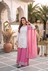 Heavy Embroidery & Pearl Handwork Palazzo Suit Set