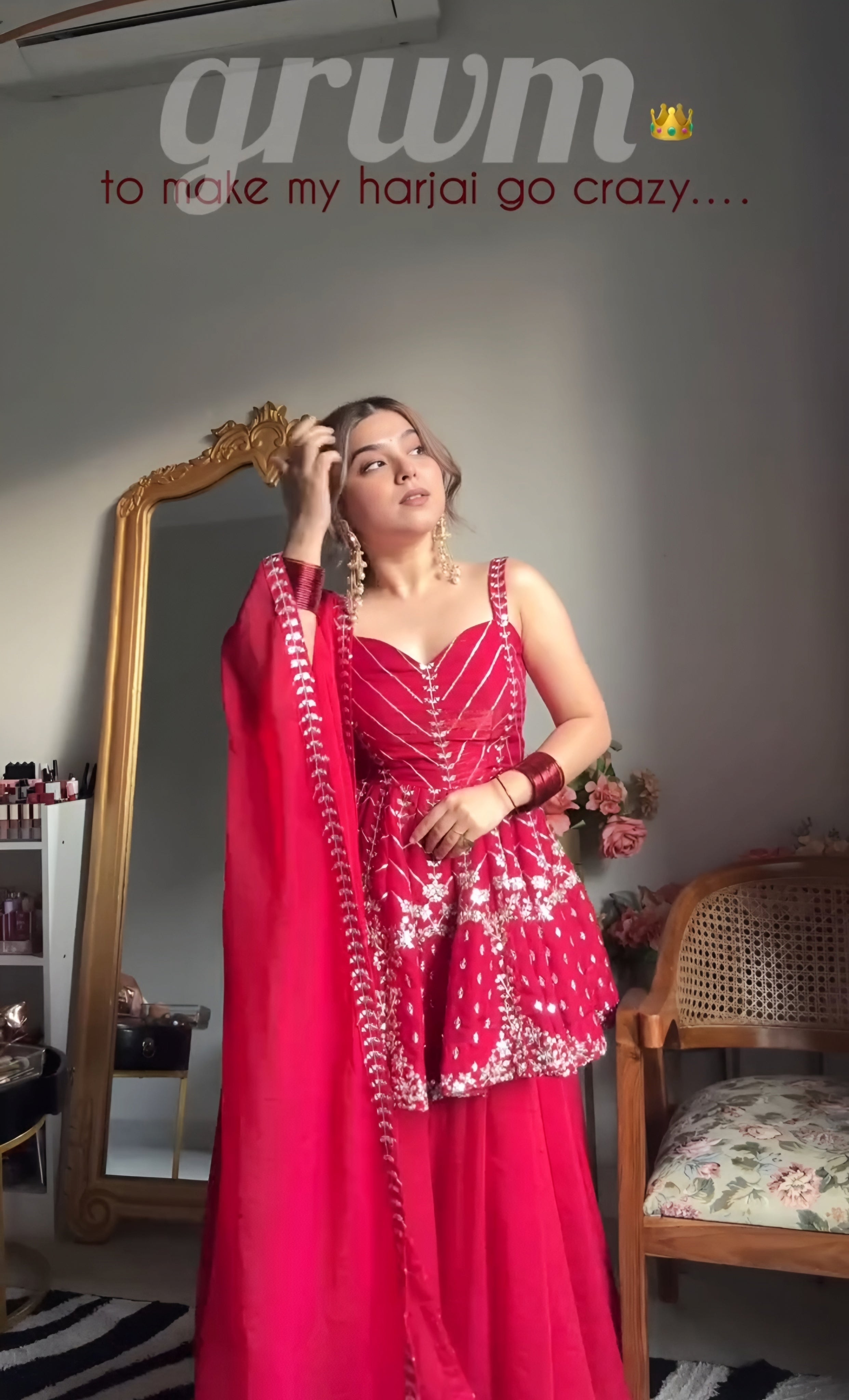 Premium Pink Slit Sharara Suit Set with Heavy Sequins & Zari Embroidery