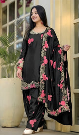 Japan-Inspired Satin Farshi Party Set – Festive & Fashionable