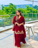 Premium Designer Kurta With Sharara Set