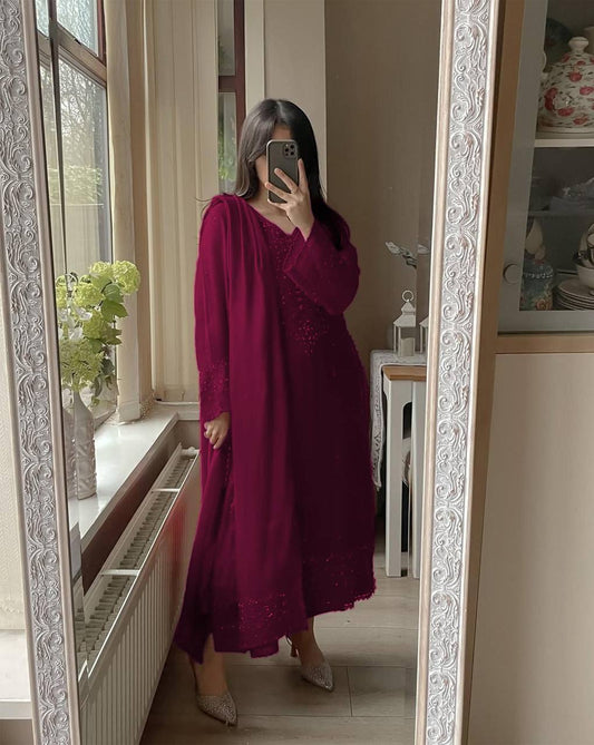 Premium Embroidered Georgette Palazzo Collection