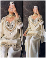 Premium Ivory Tissue 4-piece Bustier Set