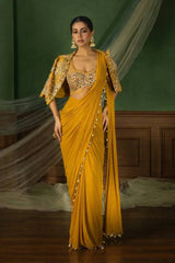 Premium Ready-to-Wear Saree with Jacket (Koti) and Blouse Set