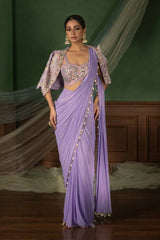 Premium Ready-to-Wear Saree with Jacket (Koti) and Blouse Set