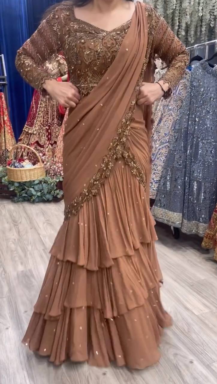Averra Traditional Chic Faux Georgette Lehenga Saree