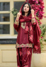 Japan-Inspired Satin Farshi Party Set – Festive & Fashionable