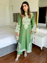 Designer Soft Nylon Organza Silk Top & Palazzo Set