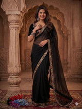 Premium Burberry Silk Handwork Saree Collection