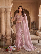 Premium Burberry Silk Handwork Saree Collection