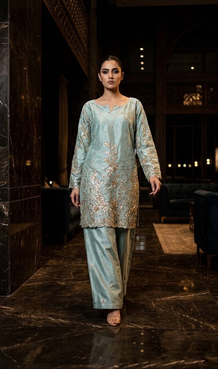 Premium Chinon Silk Designer Dress Collection