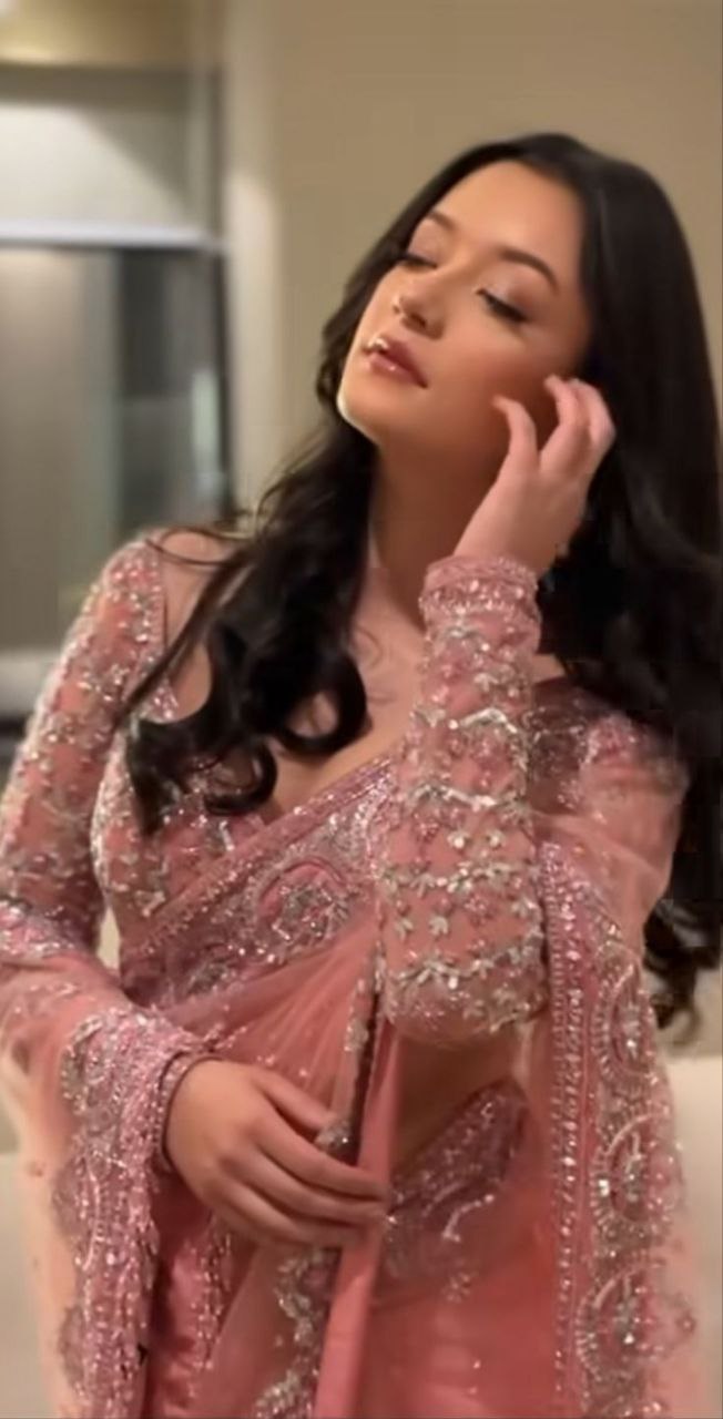 Handwork Butterfly Net Saree With Handwork Embroidery & Sequins – Premium Partywear Collection