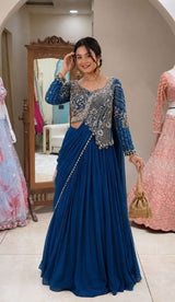 Designer Fully Stitched Rangoli Silk Lehenga Choli Set